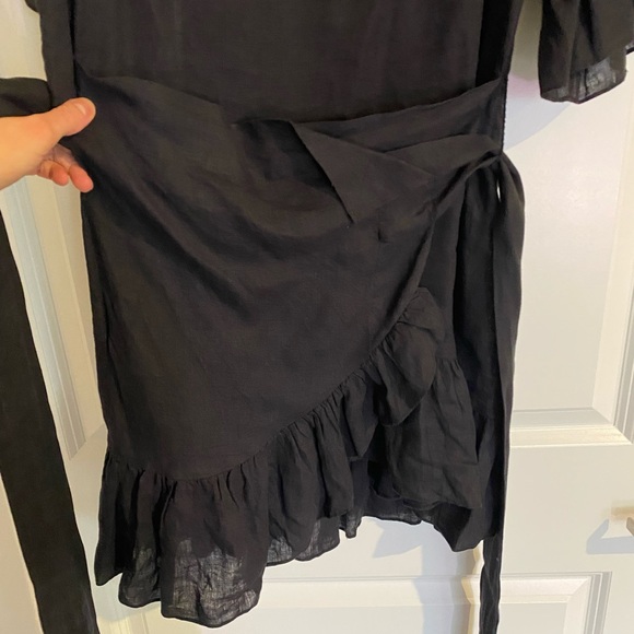Isabel Marant Etoile black linen wrap dress size 34 / US 2 - Picture 13 of 16